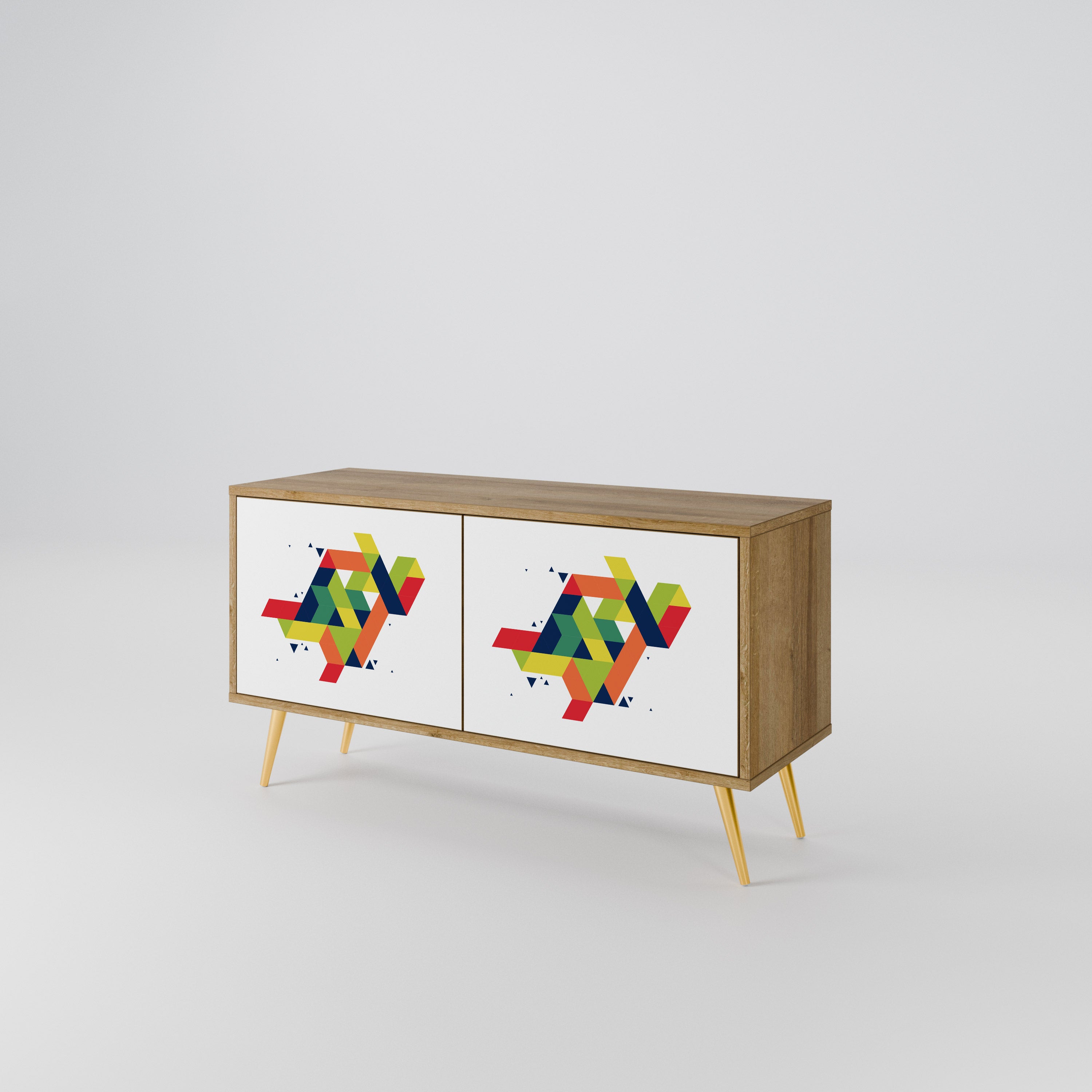 FUTURE SIGN Mueble de TV Compacto de 2 puertas