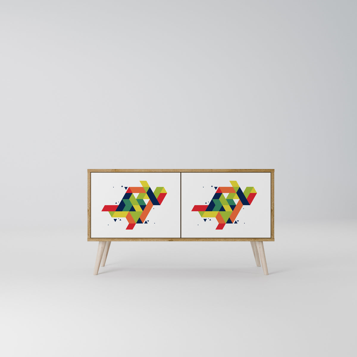 FUTURE SIGN Mueble de TV Compacto de 2 puertas