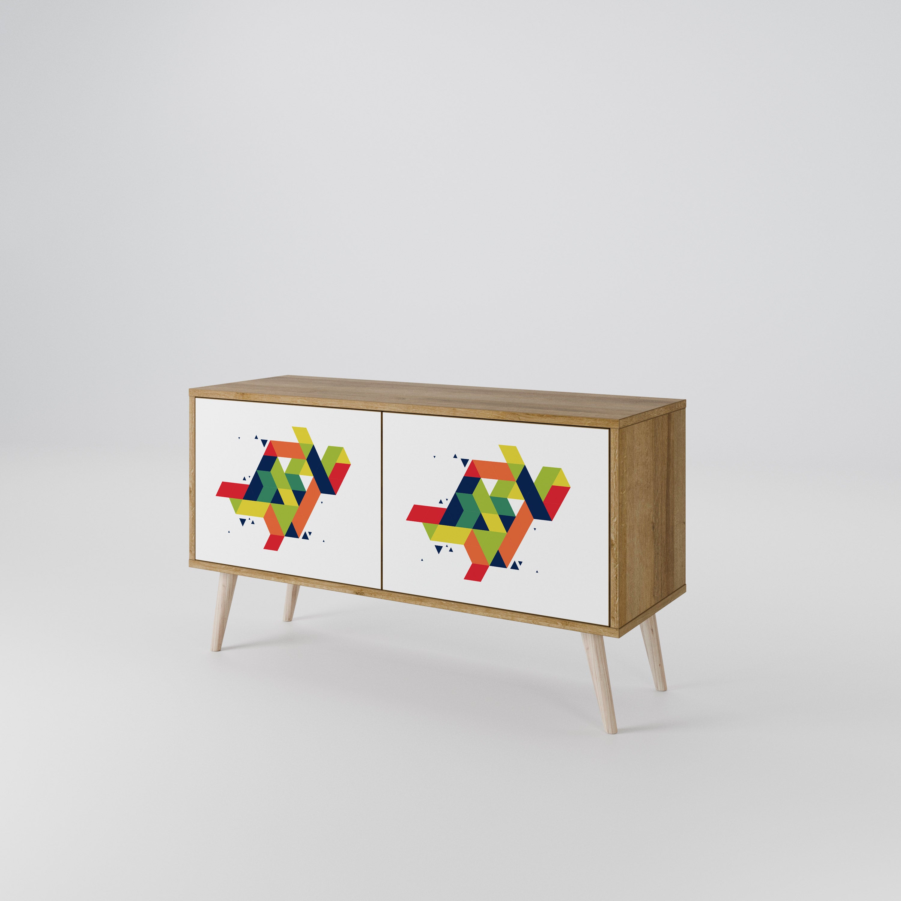 FUTURE SIGN Mueble de TV Compacto de 2 puertas