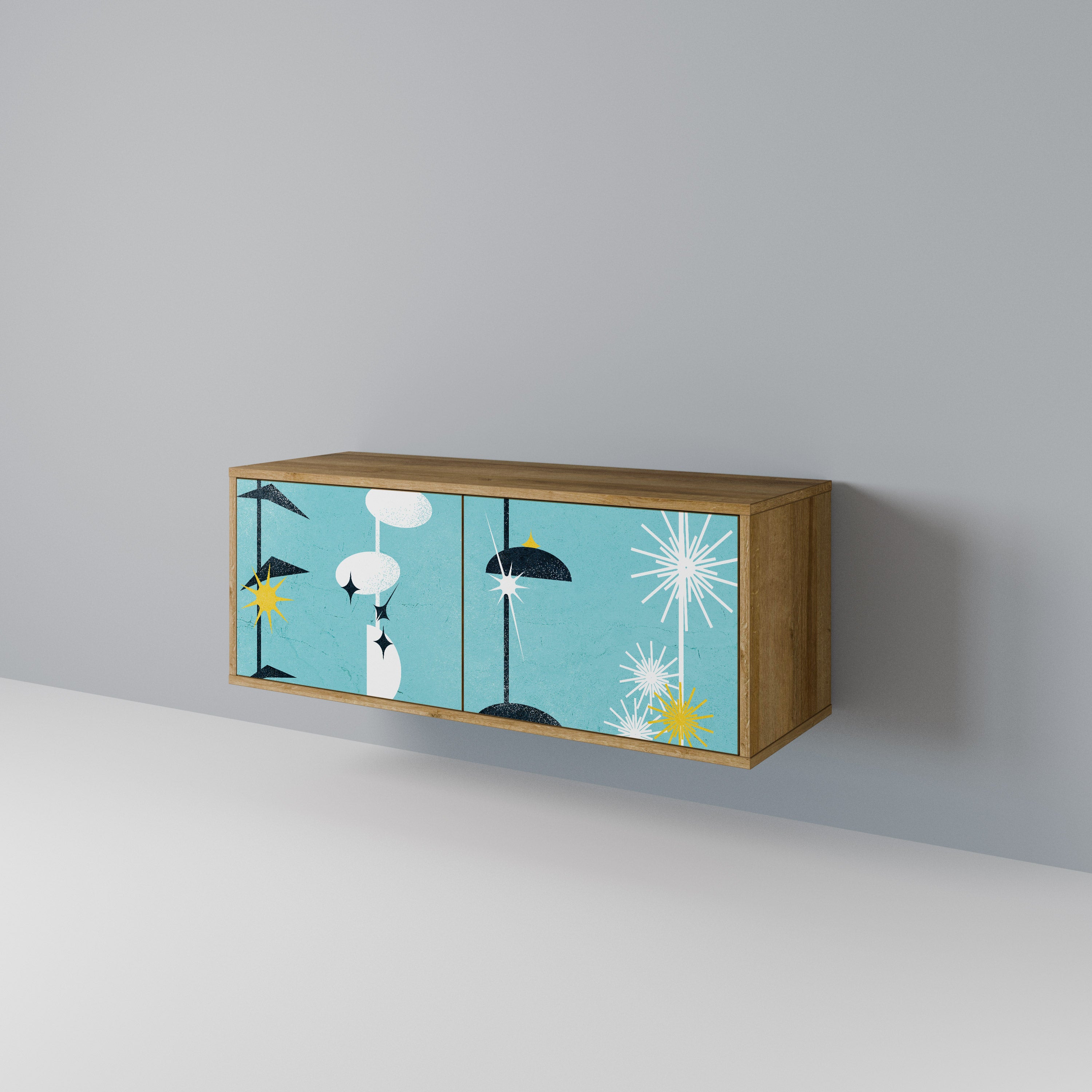 PATHS TO HAPPINESS Mueble de TV Compacto de 2 puertas