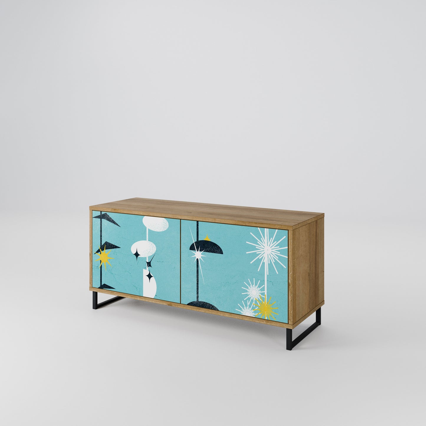 PATHS TO HAPPINESS Mueble de TV Compacto de 2 puertas