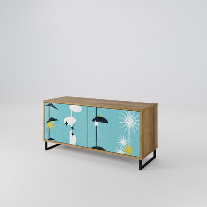 PATHS TO HAPPINESS Mueble de TV Compacto de 2 puertas