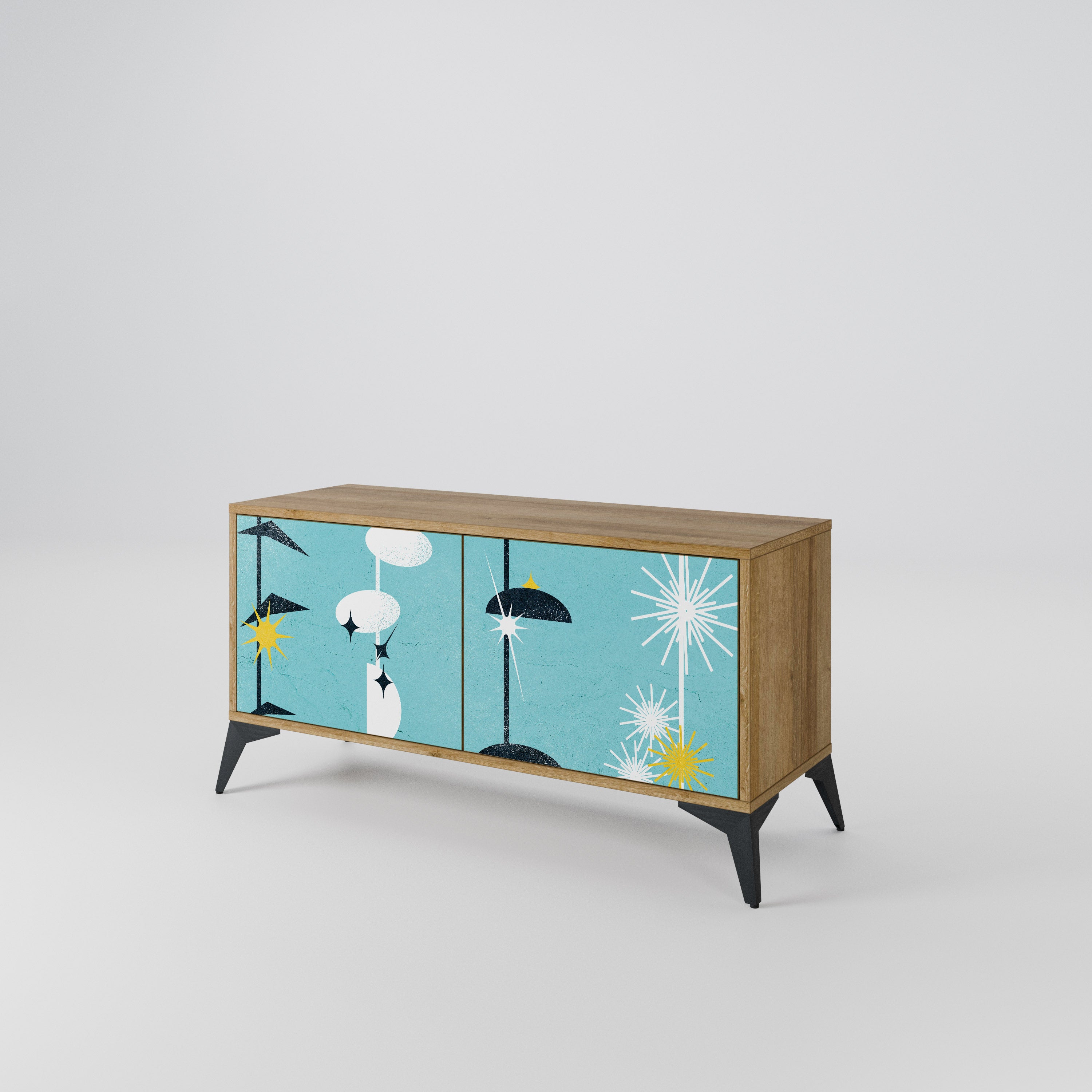 PATHS TO HAPPINESS Mueble de TV Compacto de 2 puertas