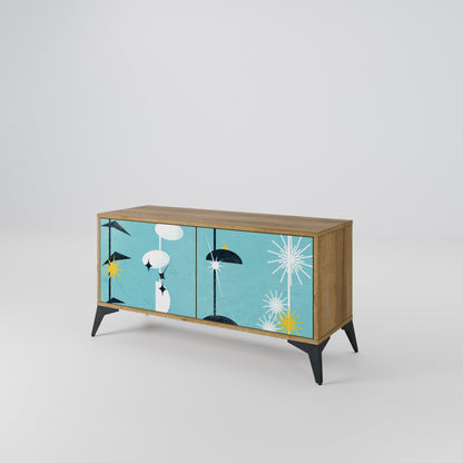 PATHS TO HAPPINESS Mueble de TV Compacto de 2 puertas