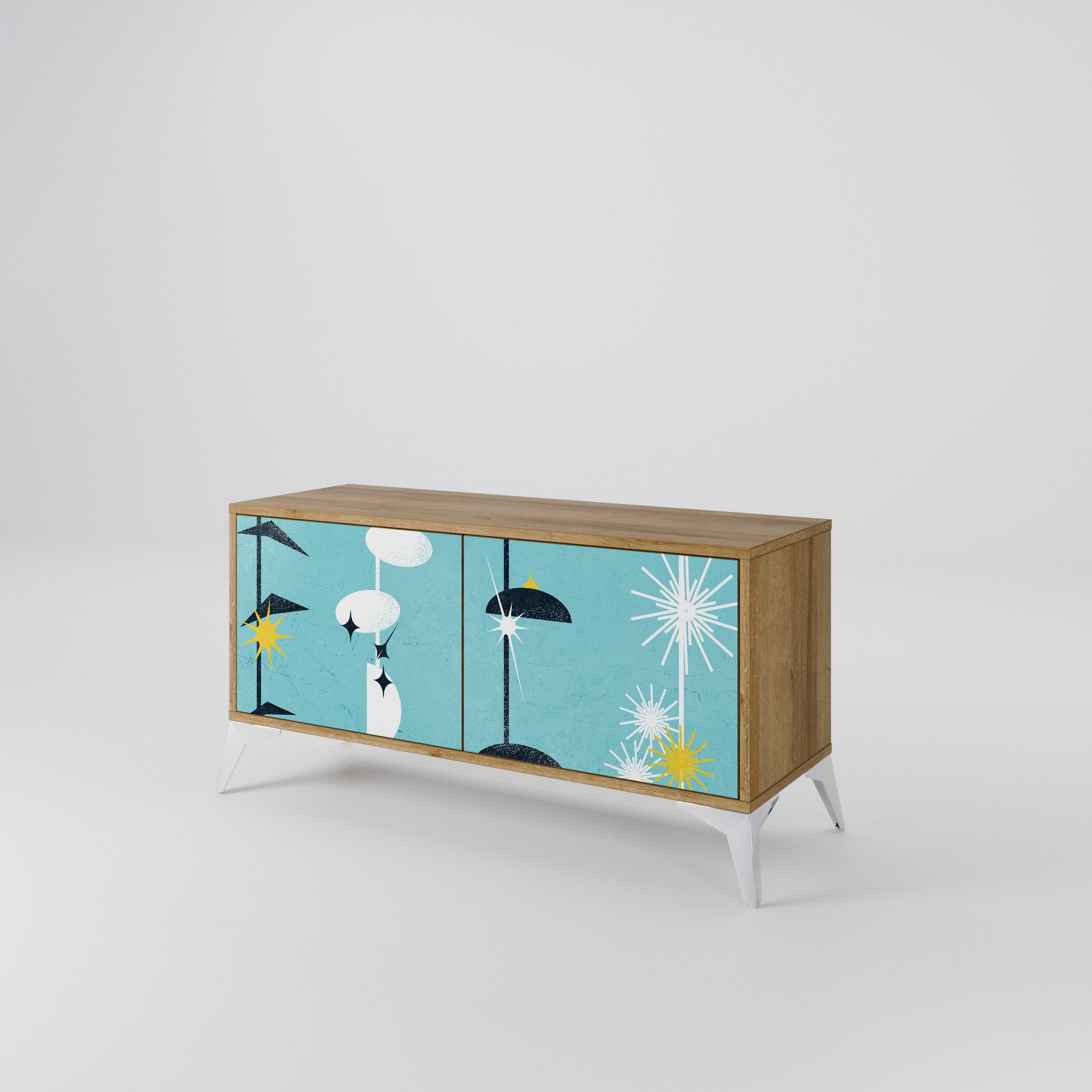 PATHS TO HAPPINESS Mueble de TV Compacto de 2 puertas