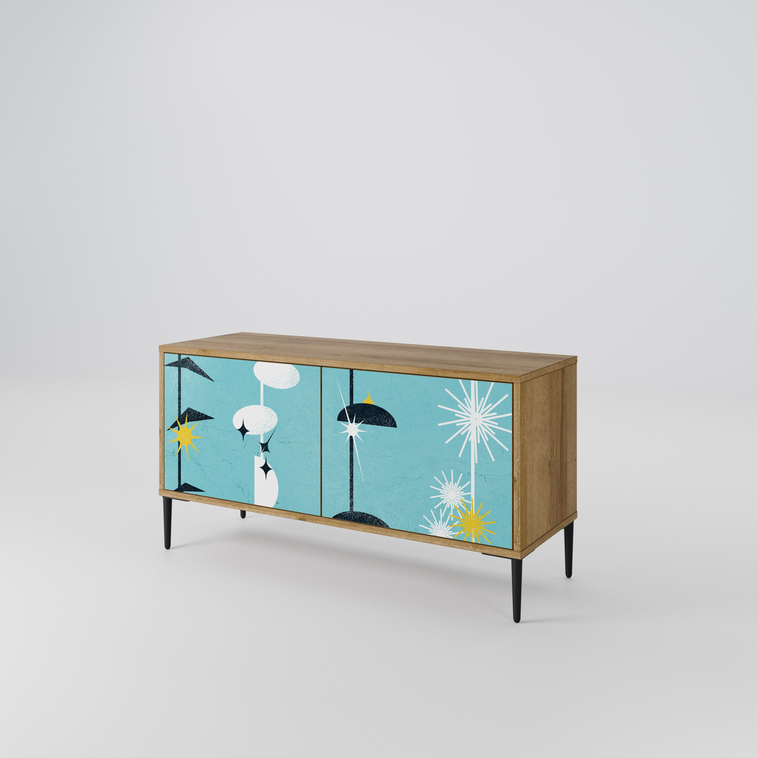 PATHS TO HAPPINESS Mueble de TV Compacto de 2 puertas