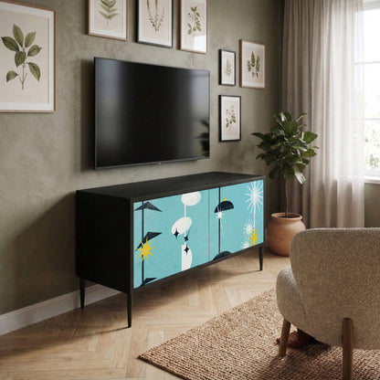 PATHS TO HAPPINESS Mueble de TV Compacto de 2 puertas