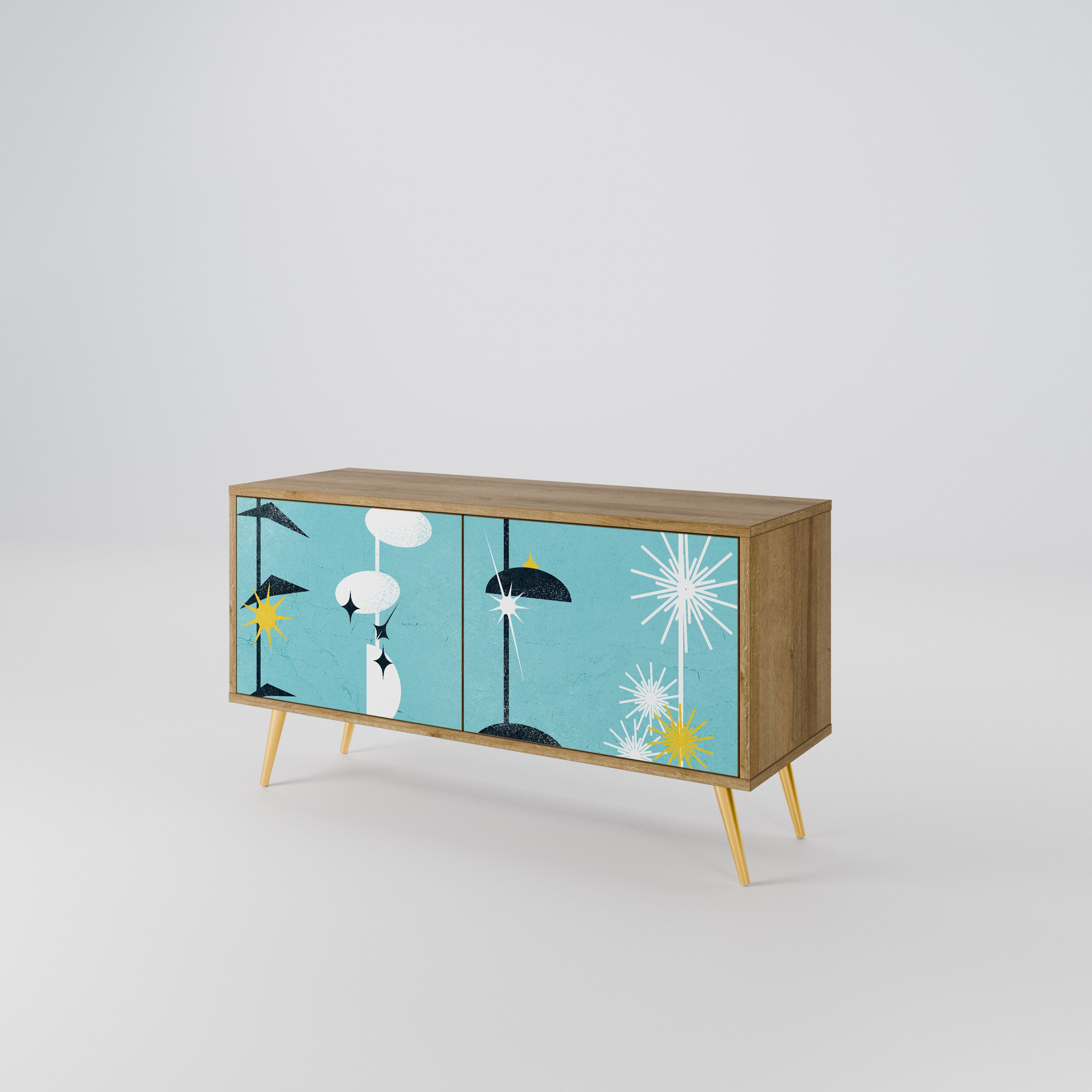 PATHS TO HAPPINESS Mueble de TV Compacto de 2 puertas