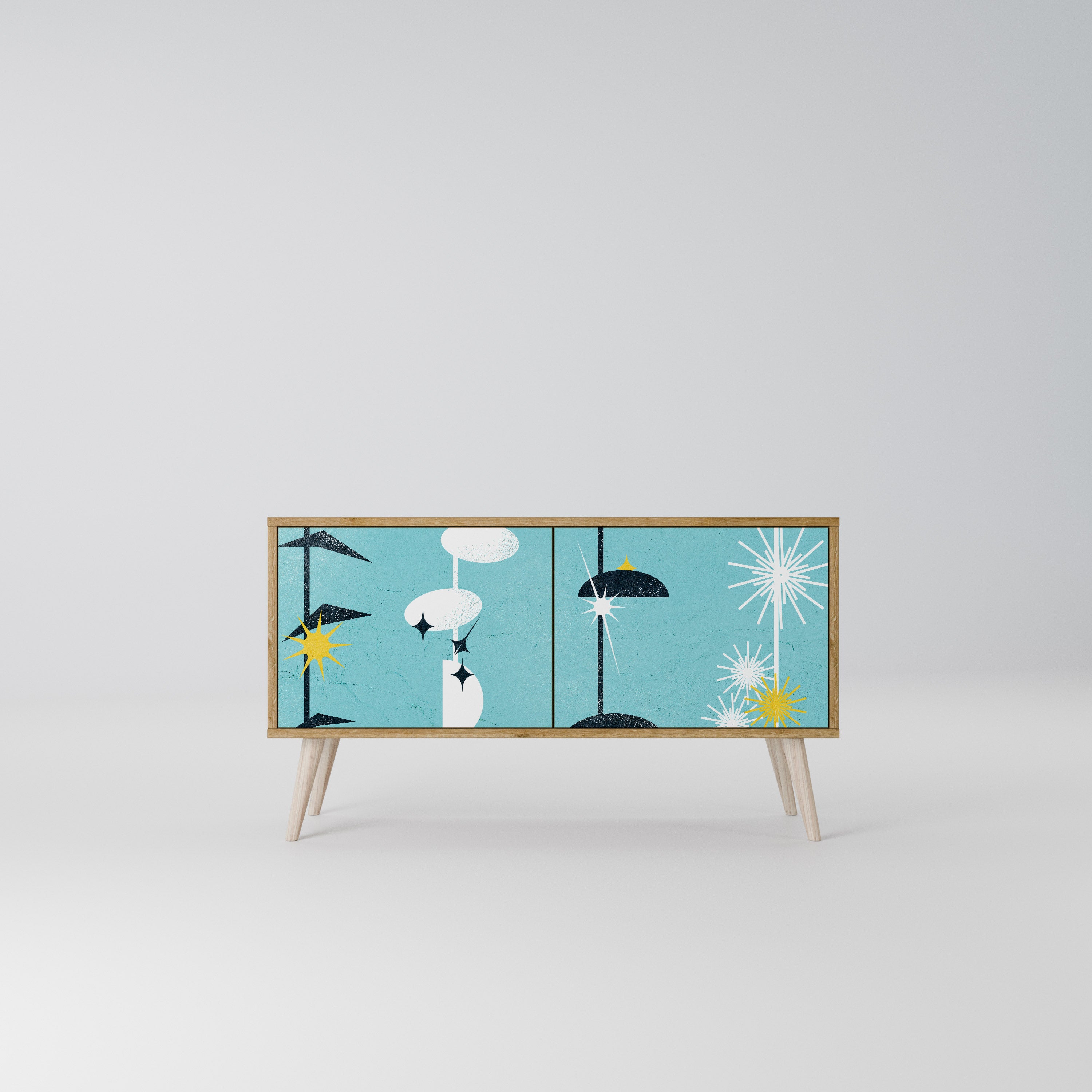 PATHS TO HAPPINESS Compact 2-Door TV Cabinet