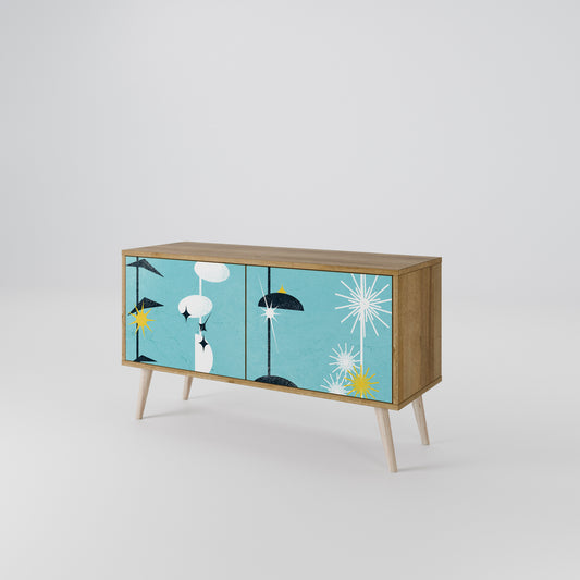 PATHS TO HAPPINESS Mueble de TV Compacto de 2 puertas
