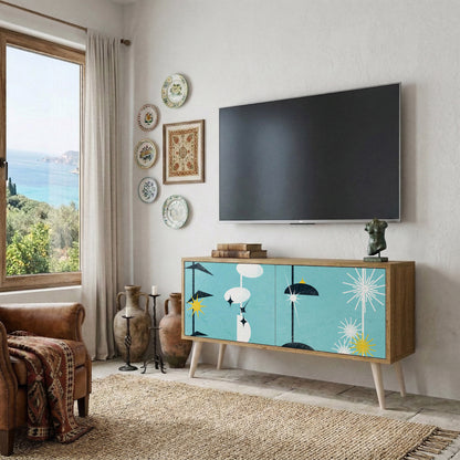 PATHS TO HAPPINESS Mueble de TV Compacto de 2 puertas
