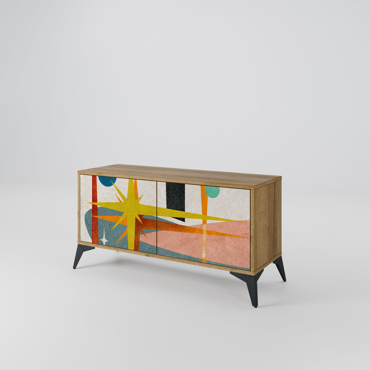 INTERSTELLAR VIBES Mueble de TV Compacto de 2 puertas
