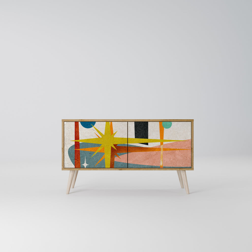 INTERSTELLAR VIBES Mueble de TV Compacto de 2 puertas