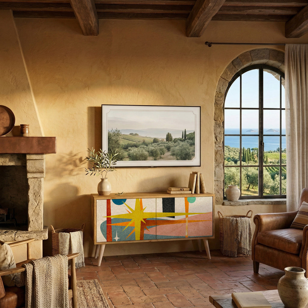 INTERSTELLAR VIBES Mueble de TV Compacto de 2 puertas