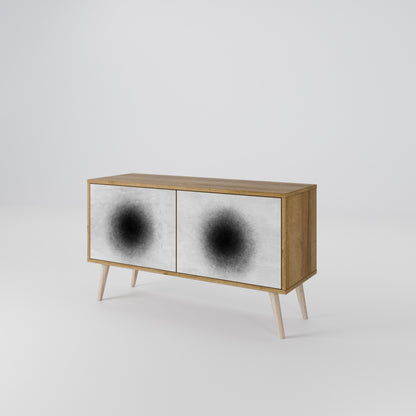 BLACK HOLE Mueble de TV Compacto de 2 puertas