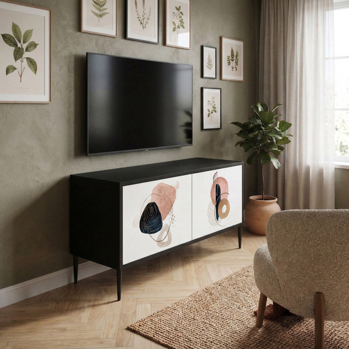 COLORFUL SHAPES Mueble de TV Compacto de 2 puertas