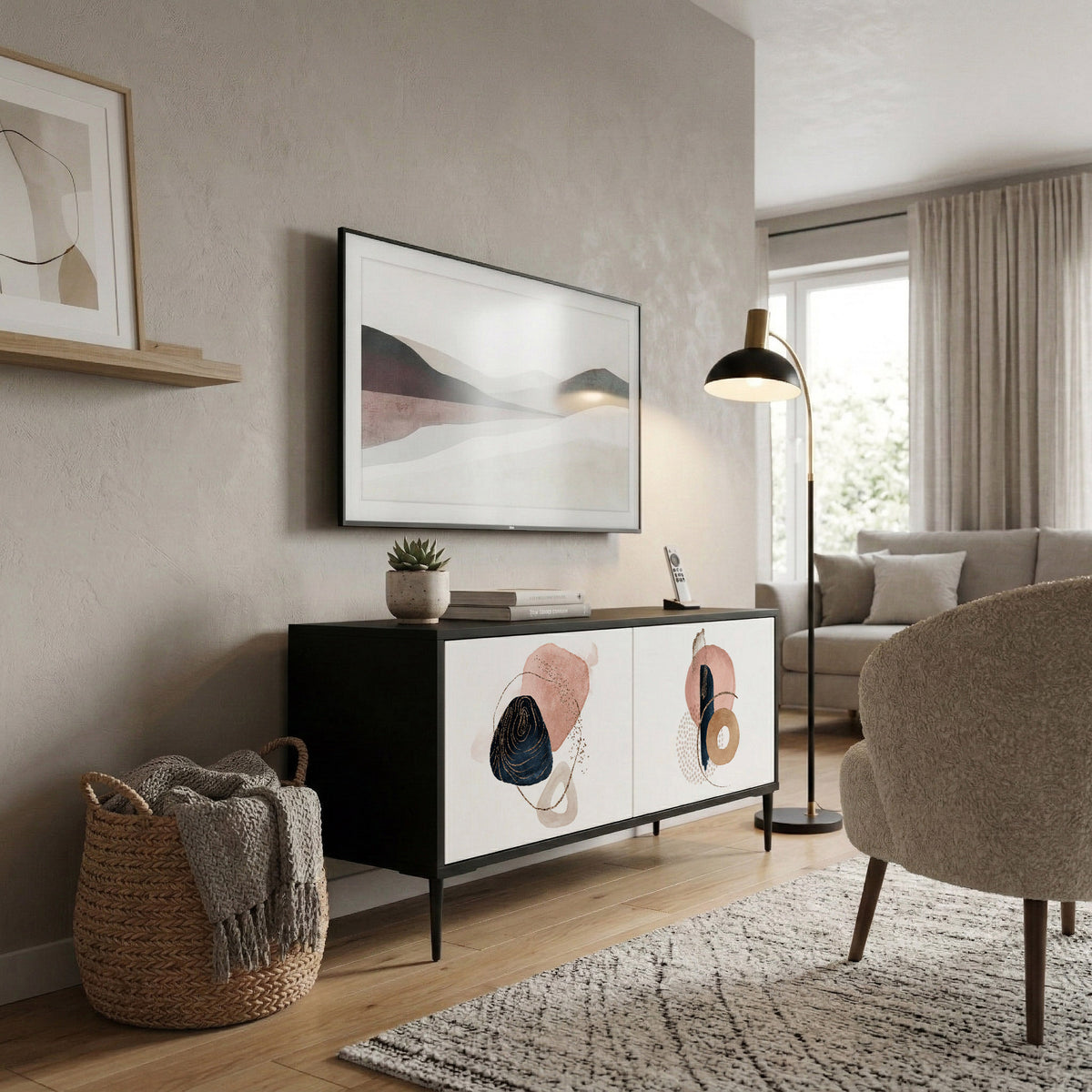COLORFUL SHAPES Mueble de TV Compacto de 2 puertas