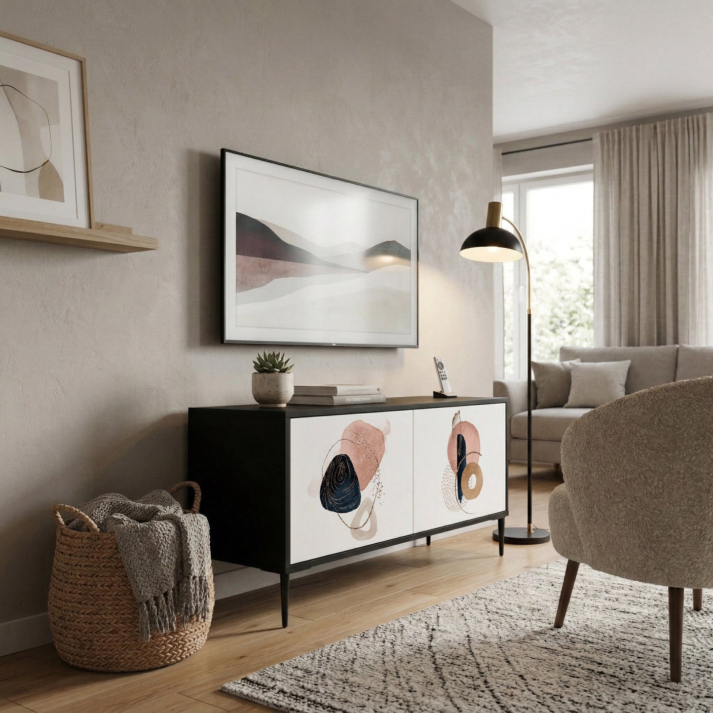 COLORFUL SHAPES Mueble de TV Compacto de 2 puertas