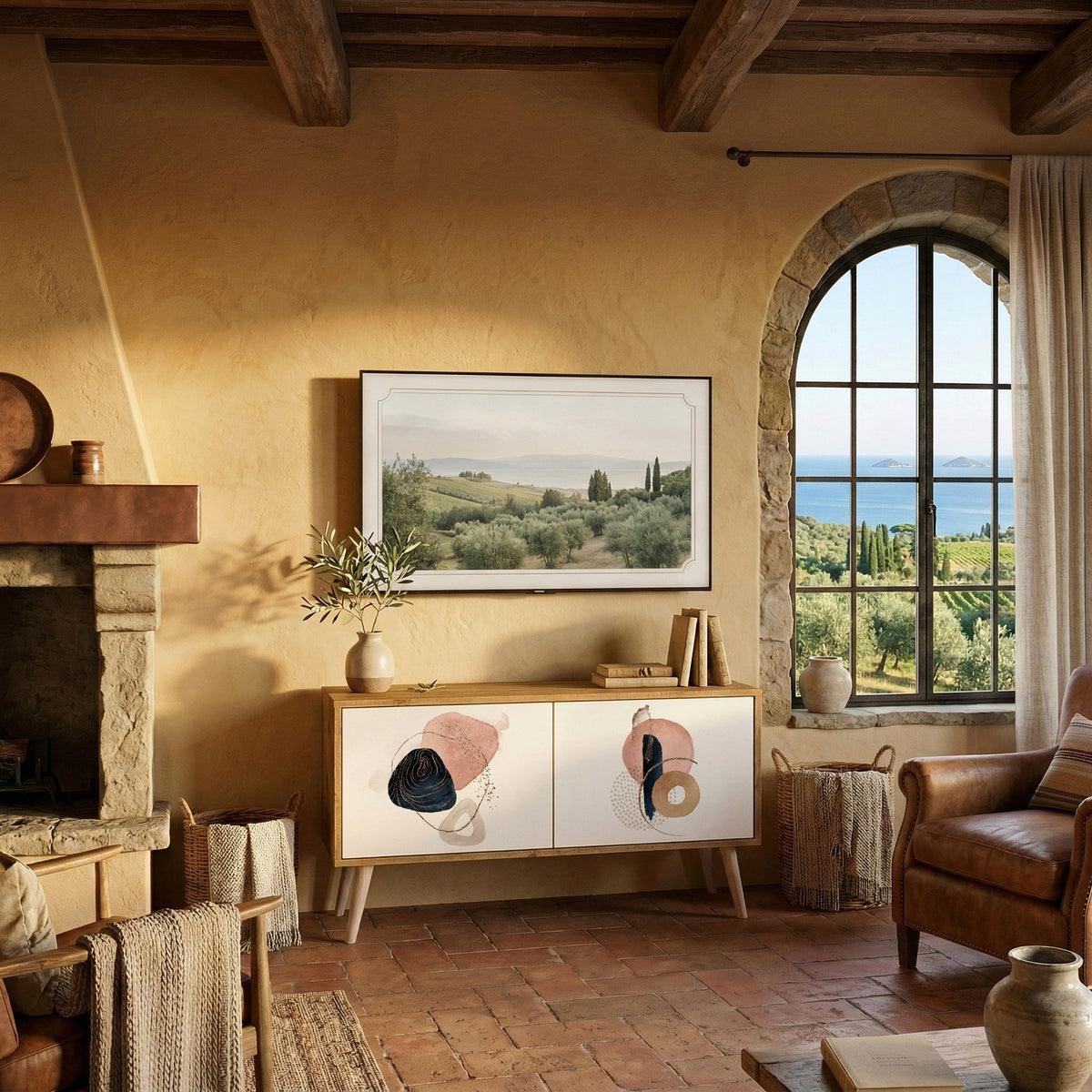 COLORFUL SHAPES Mueble de TV Compacto de 2 puertas