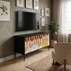 COLORFUL STRINGS Mueble de TV Compacto de 2 puertas