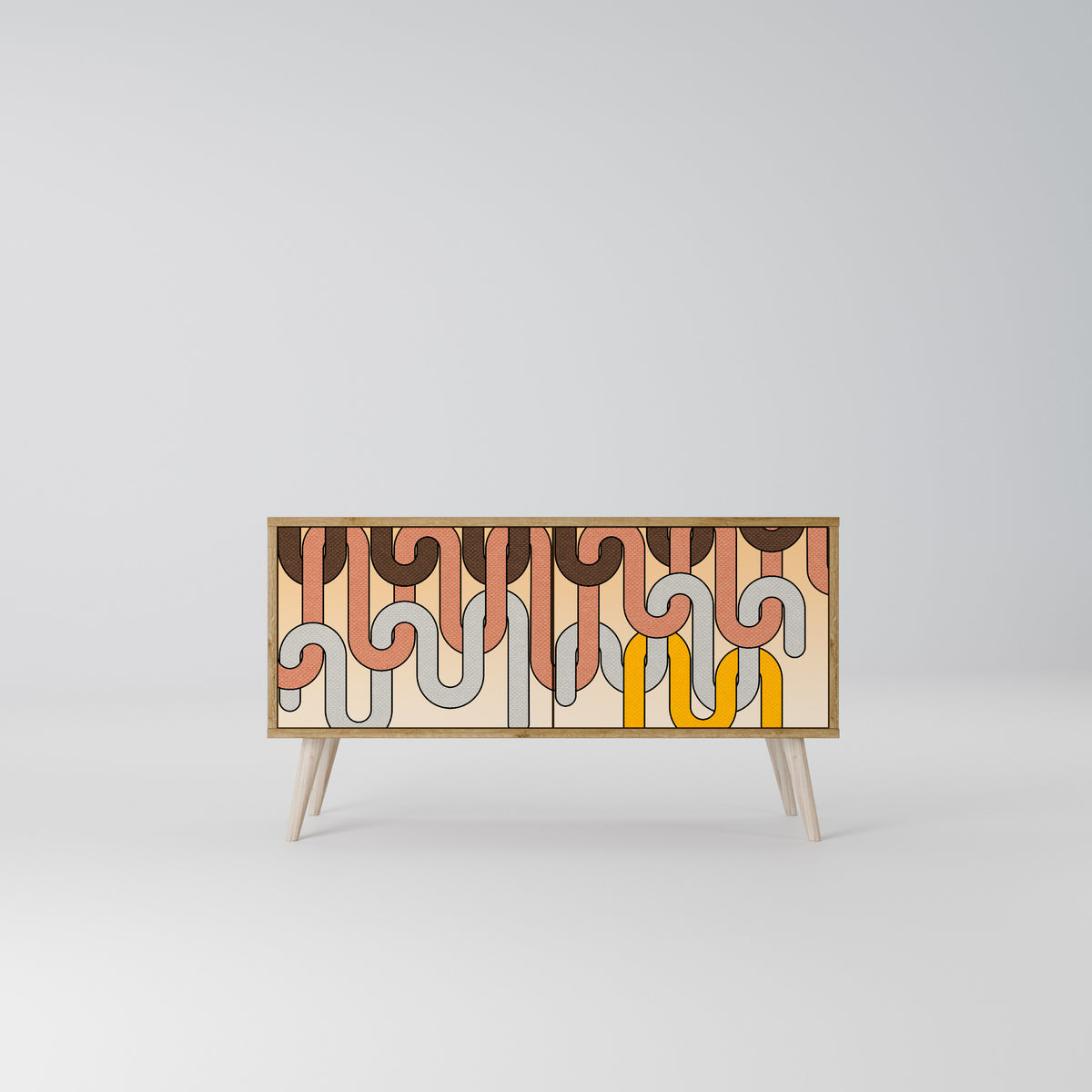 COLORFUL STRINGS Mueble de TV Compacto de 2 puertas