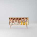COLORFUL STRINGS Mueble de TV Compacto de 2 puertas