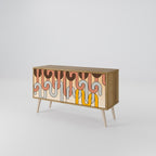 COLORFUL STRINGS Mueble de TV Compacto de 2 puertas