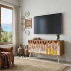 COLORFUL STRINGS Mueble de TV Compacto de 2 puertas