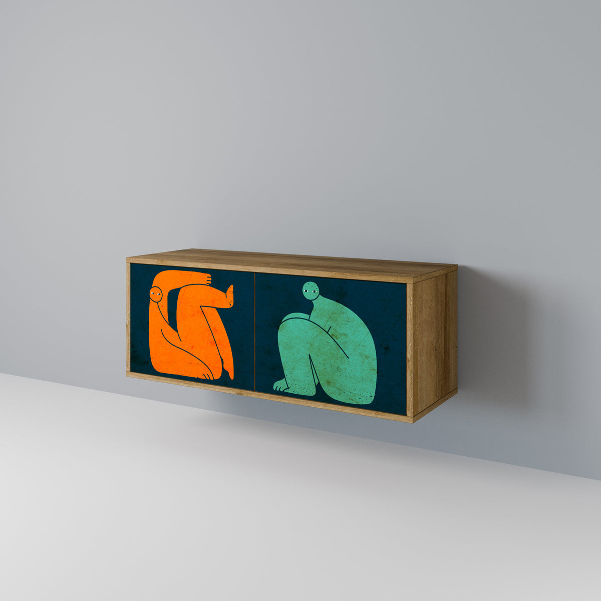 TOGETHER BUT SEPARATELY Mueble de TV Compacto de 2 puertas