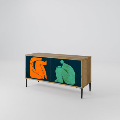 TOGETHER BUT SEPARATELY Mueble de TV Compacto de 2 puertas