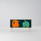 TOGETHER BUT SEPARATELY Mueble de TV Compacto de 2 puertas