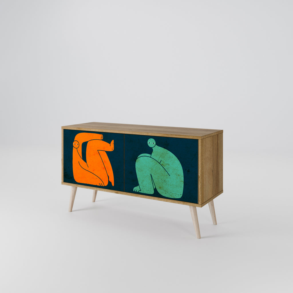 TOGETHER BUT SEPARATELY Mueble de TV Compacto de 2 puertas