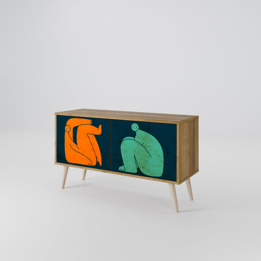 TOGETHER BUT SEPARATELY Mueble de TV Compacto de 2 puertas