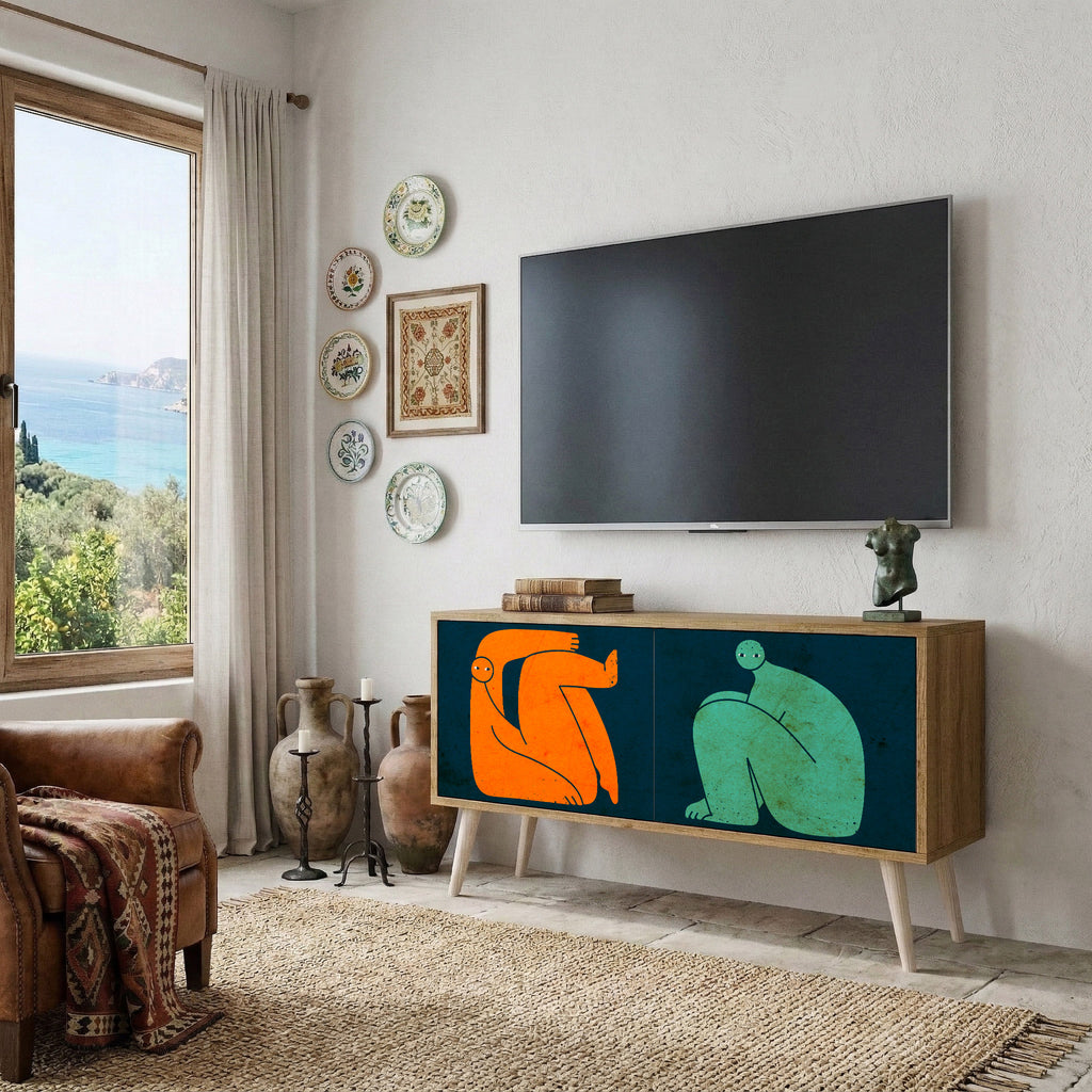 TOGETHER BUT SEPARATELY Mueble de TV Compacto de 2 puertas