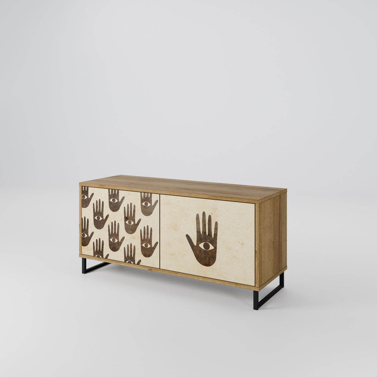 SEE MORE Mueble de TV Compacto de 2 puertas