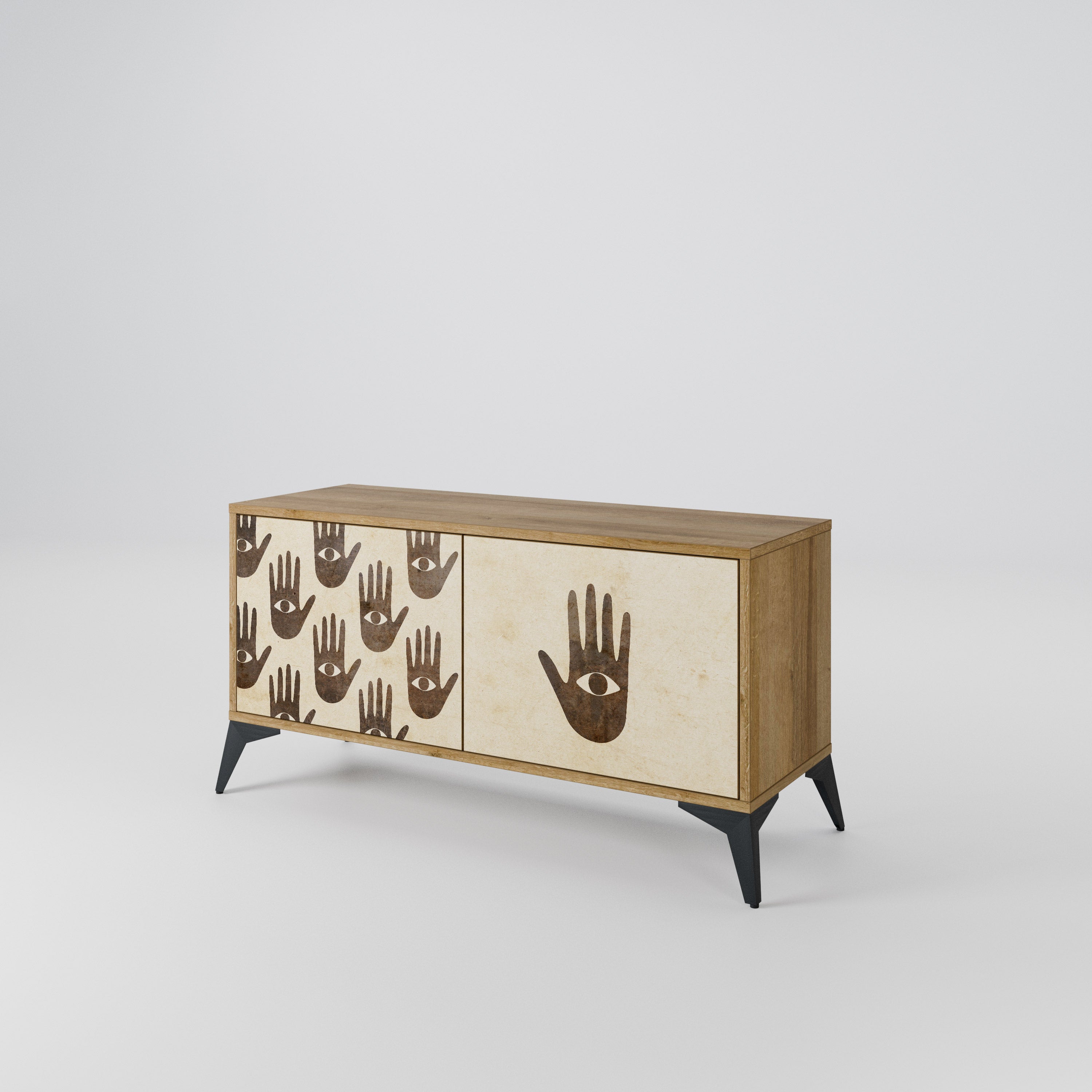 SEE MORE Mueble de TV Compacto de 2 puertas