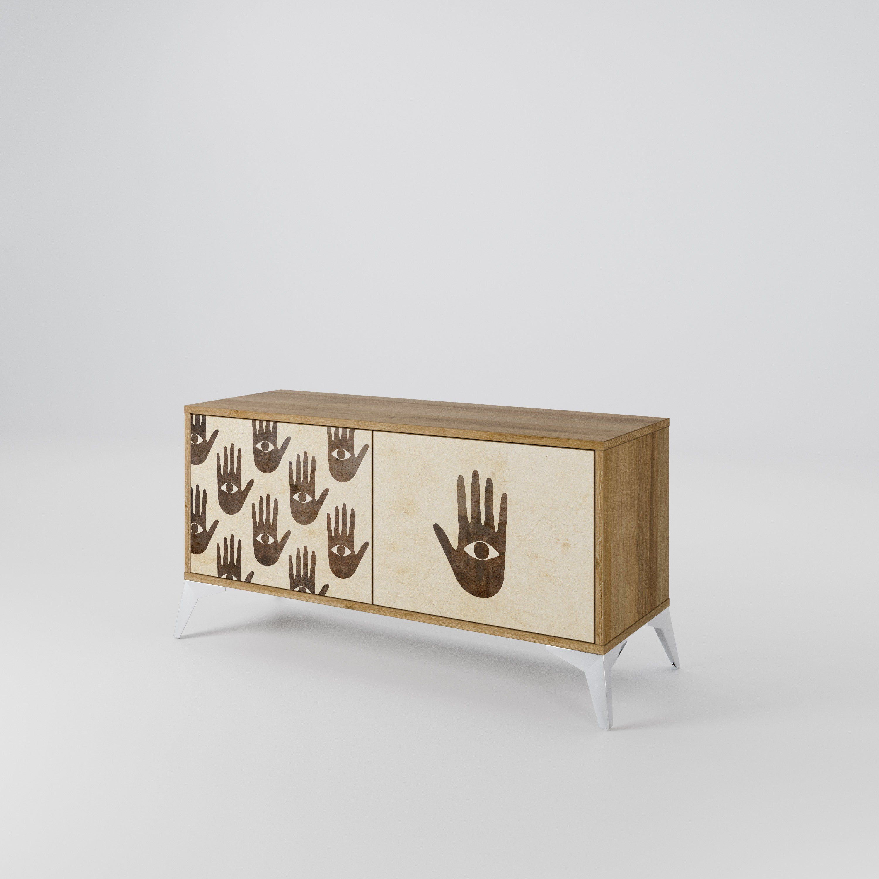 SEE MORE Mueble de TV Compacto de 2 puertas