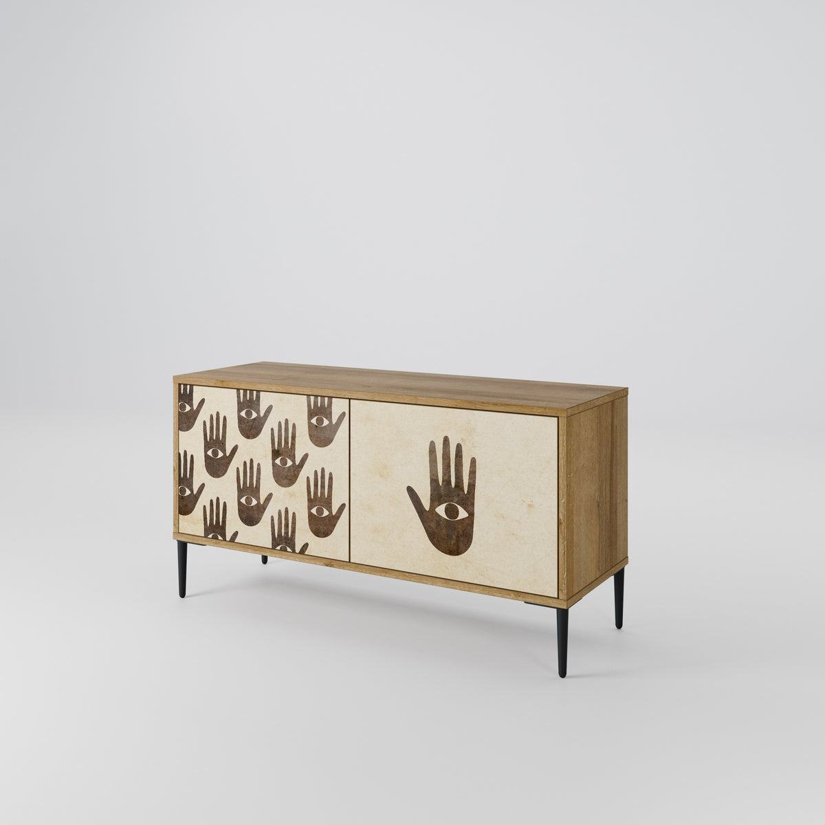 SEE MORE Mueble de TV Compacto de 2 puertas