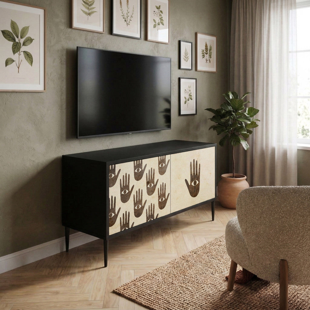 SEE MORE Mueble de TV Compacto de 2 puertas