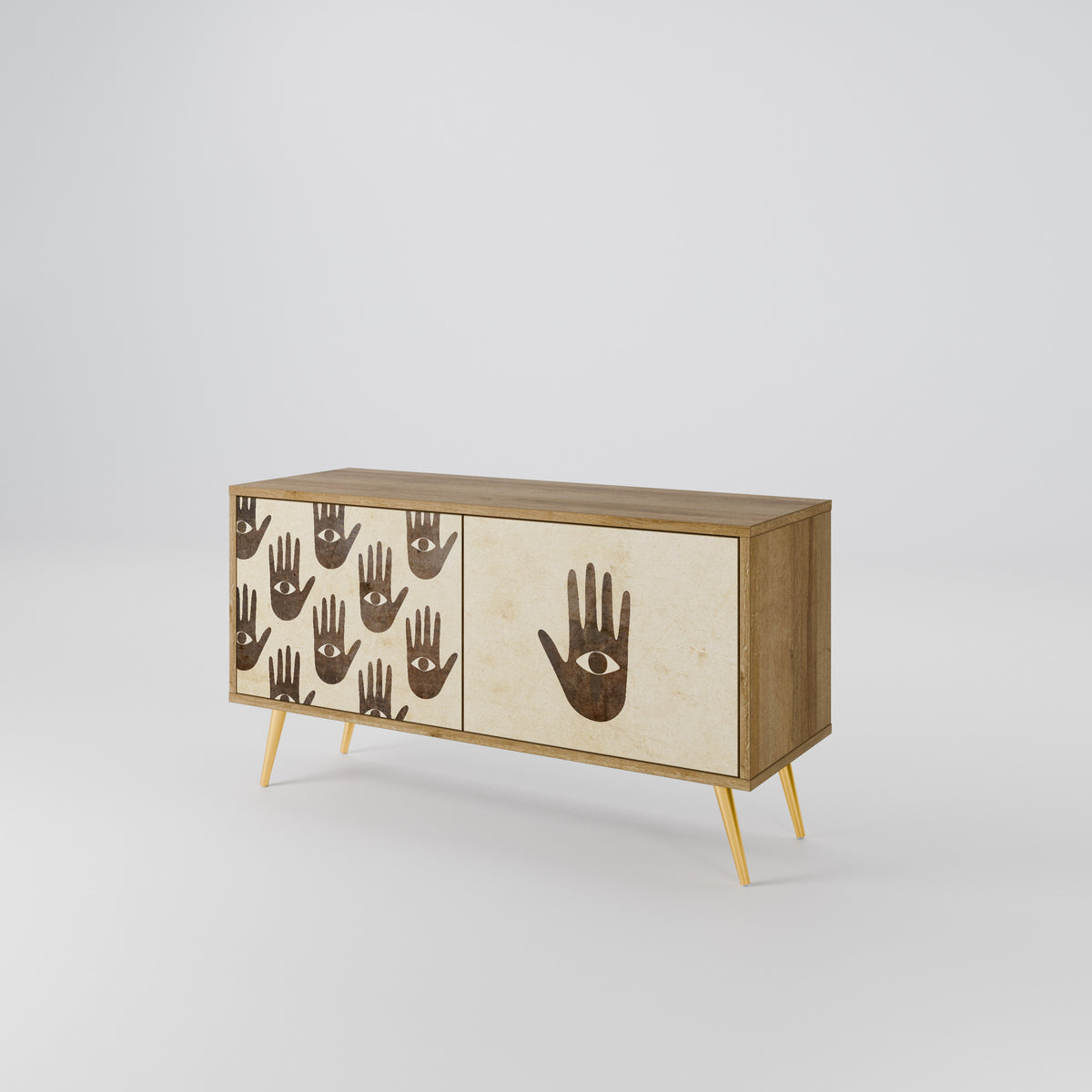 SEE MORE Mueble de TV Compacto de 2 puertas