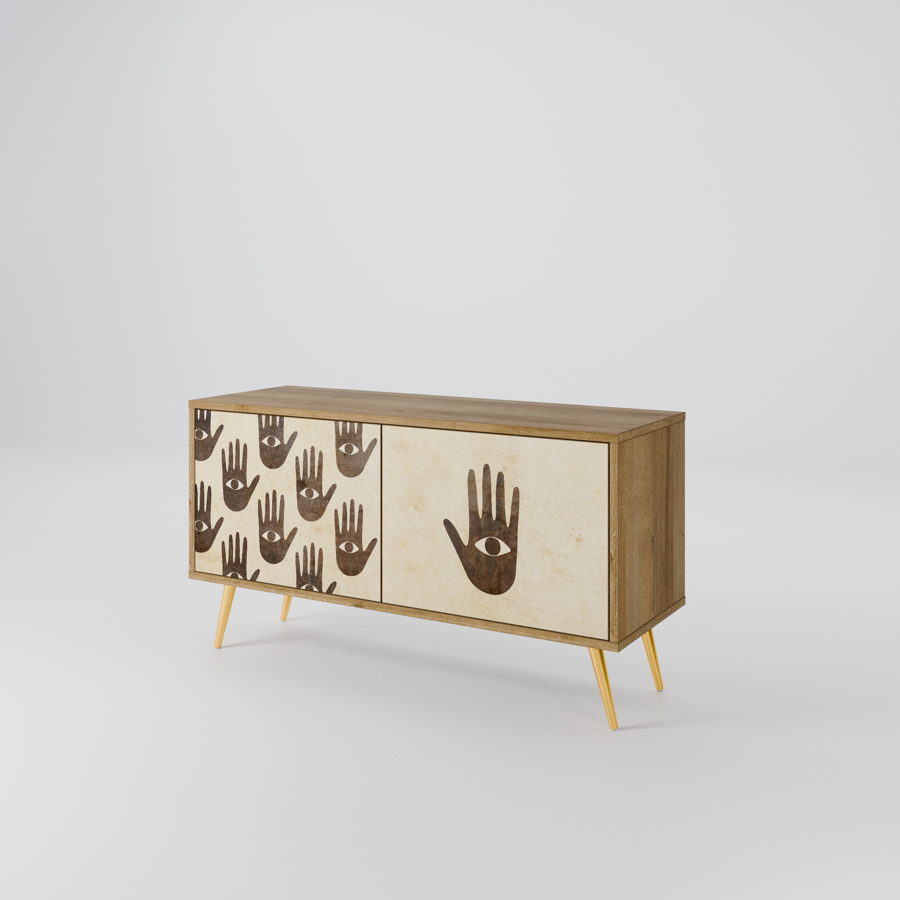 SEE MORE Mueble de TV Compacto de 2 puertas