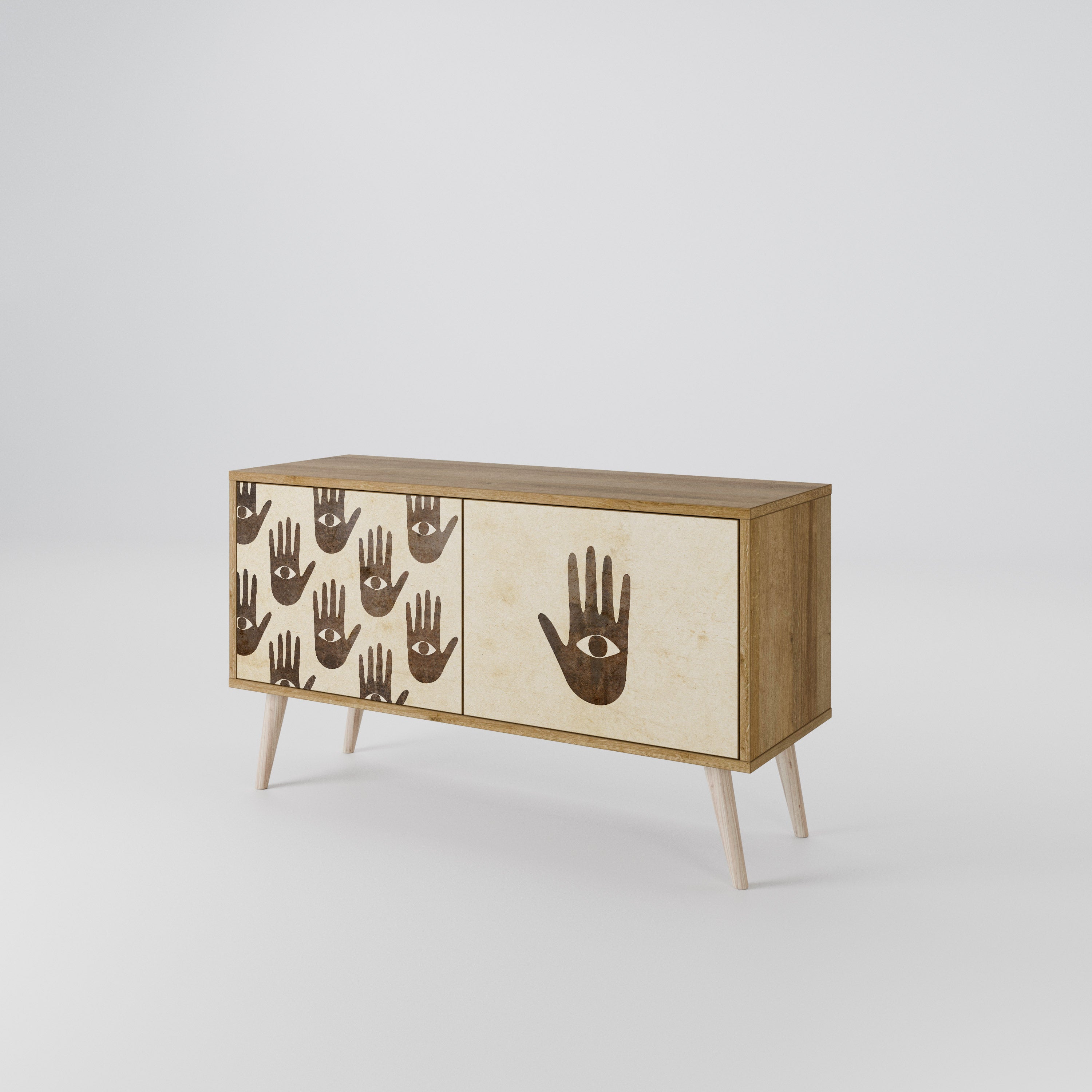 SEE MORE Mueble de TV Compacto de 2 puertas