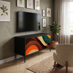 COLORFUL STRANDS Mueble de TV Compacto de 2 puertas