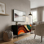 COLORFUL STRANDS Mueble de TV Compacto de 2 puertas