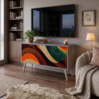 COLORFUL STRANDS Mueble de TV Compacto de 2 puertas