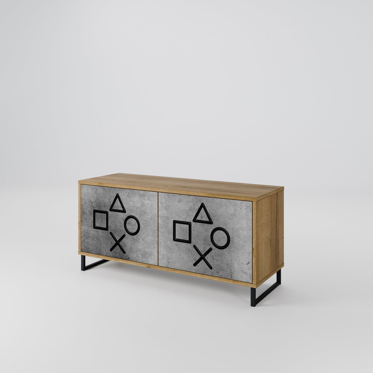 GAMER CHOICE Mueble de TV Compacto de 2 puertas