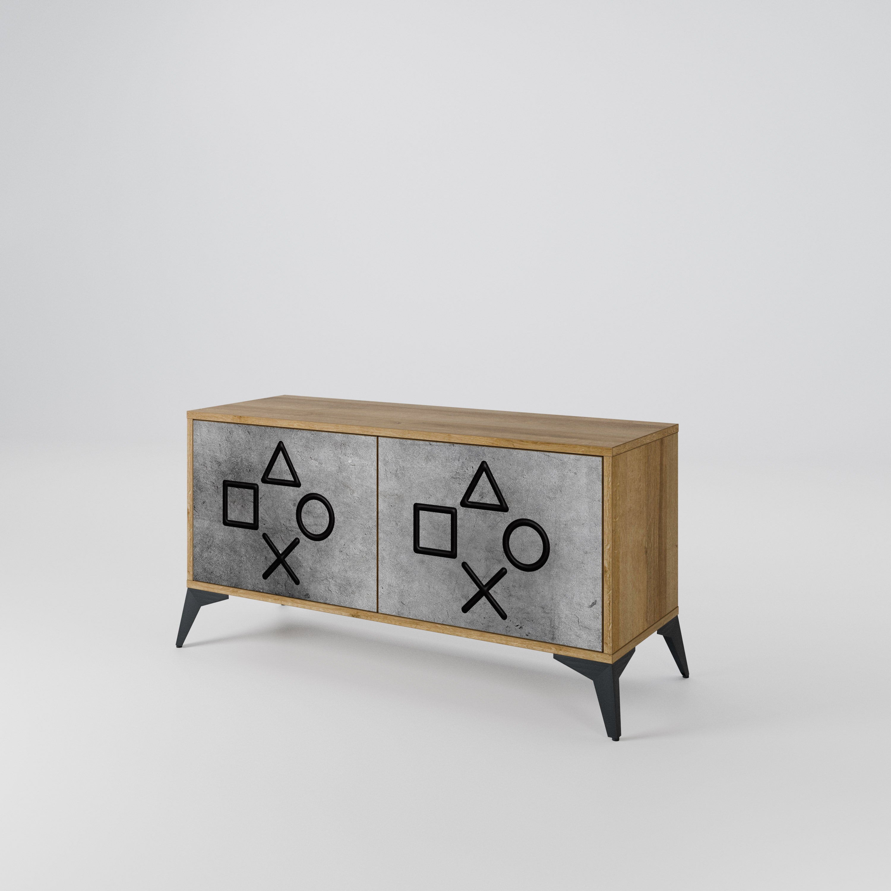 GAMER CHOICE Mueble de TV Compacto de 2 puertas