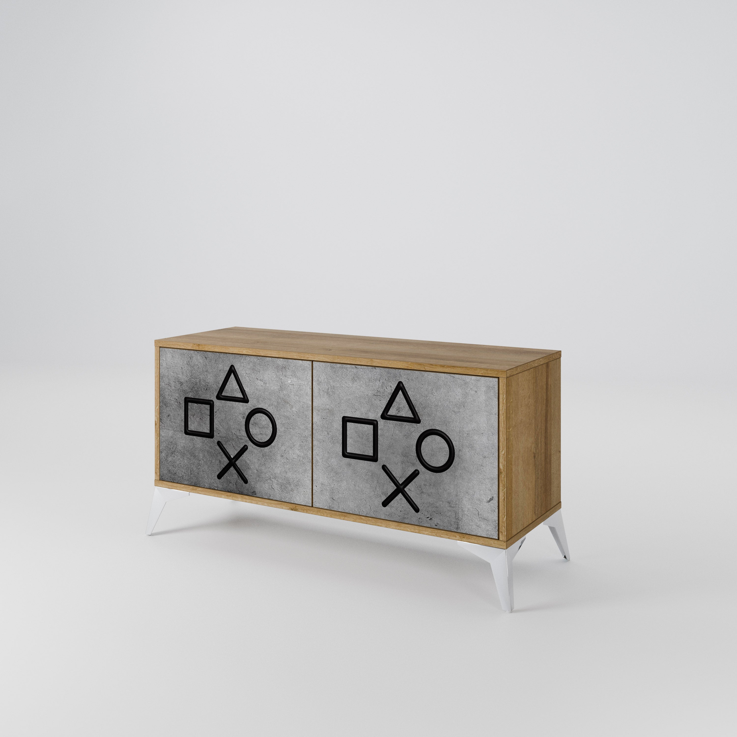 GAMER CHOICE Mueble de TV Compacto de 2 puertas