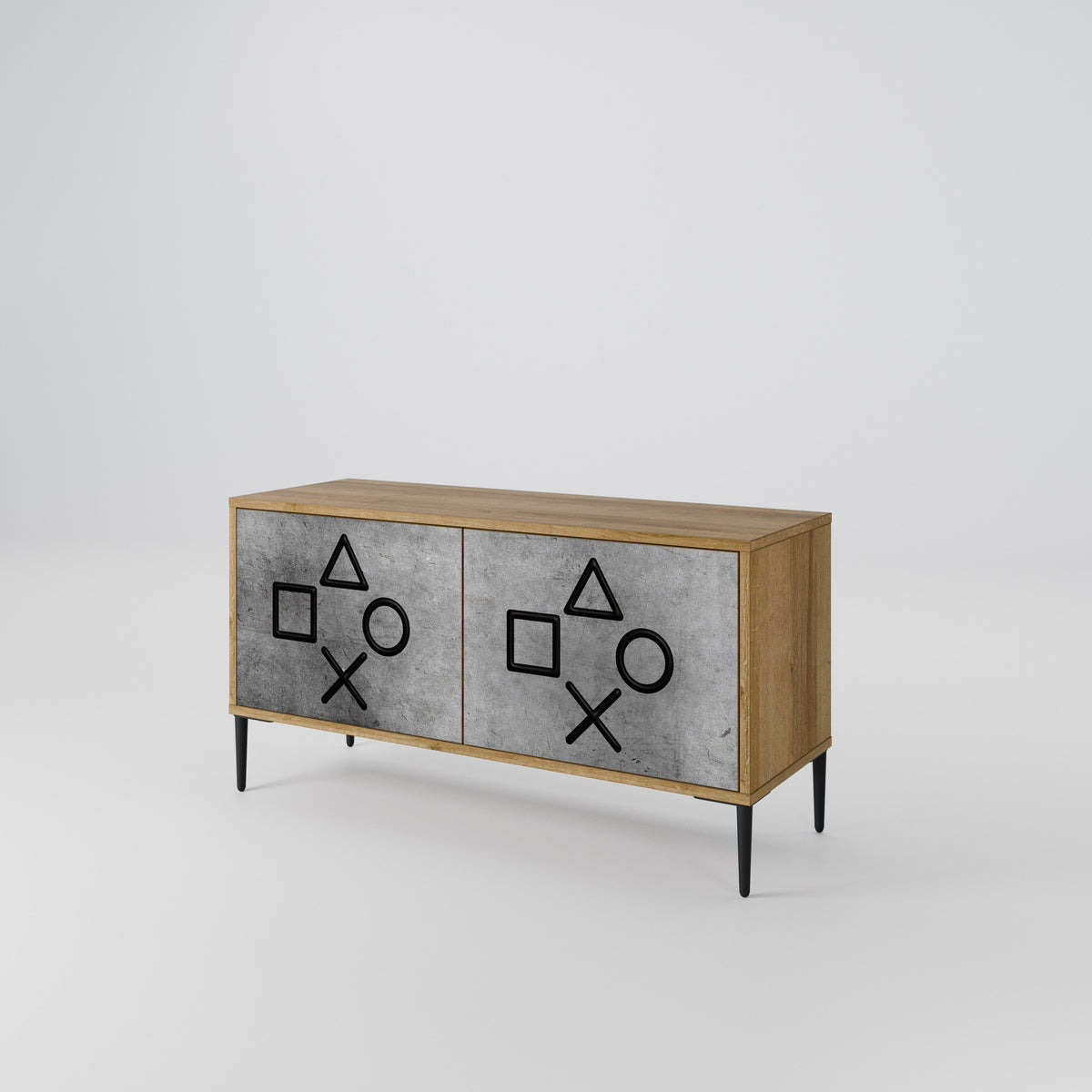 GAMER CHOICE Mueble de TV Compacto de 2 puertas