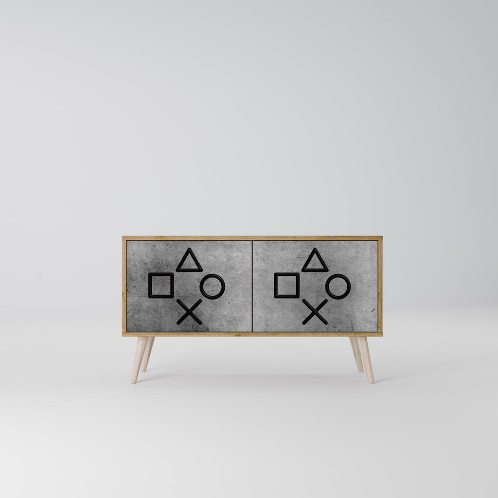 GAMER CHOICE Mueble de TV Compacto de 2 puertas